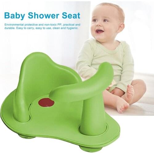 Baby Shower Seat Bathtub Chair Pad Safe Baby Bath Stool For Babies 6-12 M Security Anti Slip Baby Care Bath Learning Seat Toy