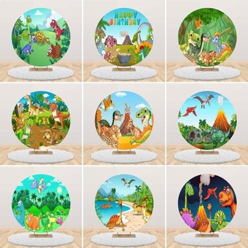 Mehofond Cartoon Dinosaur Photography Background Volcanic Wild Forest Baby Shower Newborn Birthday Party Backdrop Photo Studio
