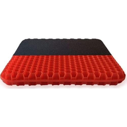 Gel Seat Cushion Double Thick Gel Cushion, Red Car Seat Cover Non-Slip Cover For Mercedes-Benz For Golf For Skoda For IX35