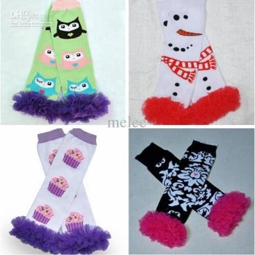 Sweet girl Birthday ruffle legwarmer Halloween Christmas Gift Zebra Infant Lace Leg Warmers gift 36paris