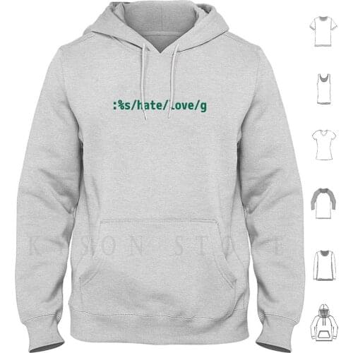 Replace Hate With Love-Peaceful Vi / Vim Geek Green Design Hoodies Long Sleeve Admin Administrator