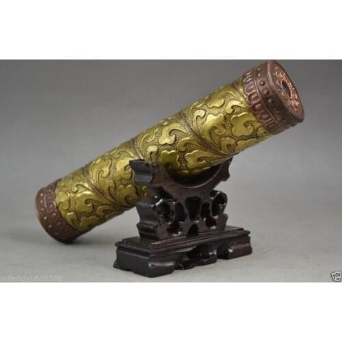 Chinese Handwork Copper Carving Vivid Clouds See Beautiful World Kaleidoscope metal handicraft Home decoration