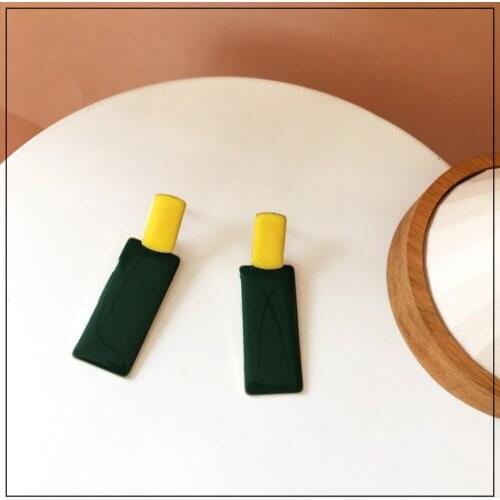 LANIWOO Exaggerated Rectangular Drop Earring 2021 New Fashion Matching Color Jewelry Gifts For Women Girl Friends Accessory