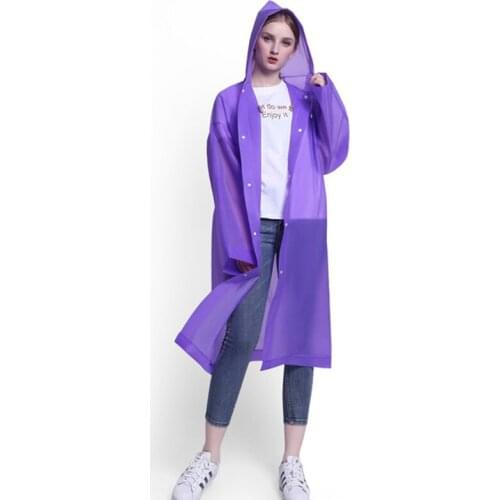 Fashion thickened adult raincoat for women and men transparent impermeable rainwear travel hiking rain coat long rain jacket