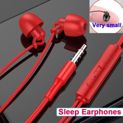 3.5mm type-c Sleeping Earphone Soft Silicone Headset With Mic Noise Cancelling Headphone For Xiaomi huawei iphone6 5 4 s