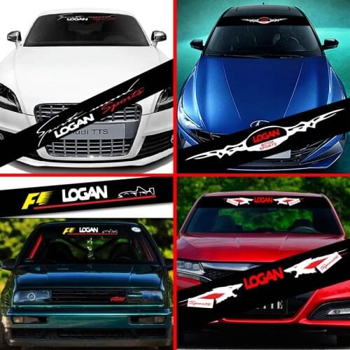For Renault Logan Car Front Windshield Prevent Sunlight Reflection Stickers Decoration Decals Styling Parts Accessories