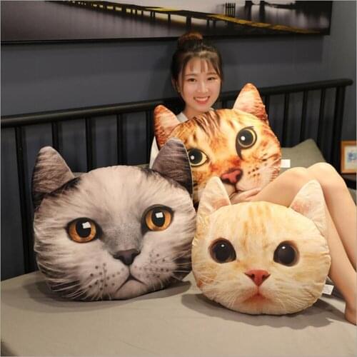 Cat pillow doll children plush toy girl sleep pillow kids stuffed toy birthday gift