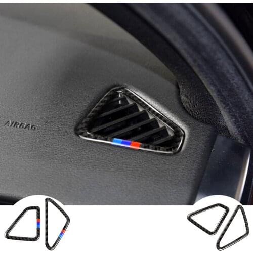 RRX For bmw f15 Carbon Fiber Car Trim Refit Air Outlet Frame Decoration Stickers X5 X6 2014-2017 Car Styling Accessories