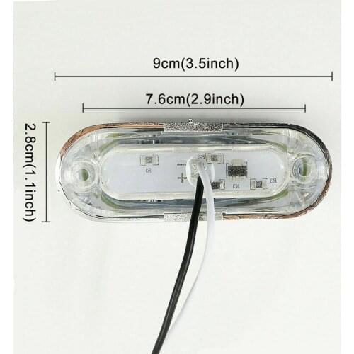 W/ Chrome Bezel Side Marker Lights 10 Set Waterproof 4 LEDs 4 W Truck Buses