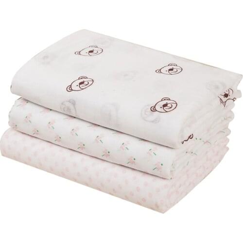 Supper Thin Baby Cotton Gauze Fabric Cartoon Double Layer Sewing Material Lightweight Protective Cloth W300001