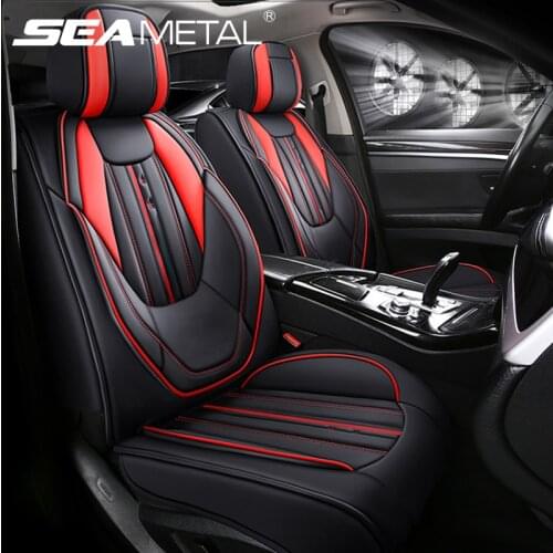 Universal Full Car Seat Covers PU Leather Breathable Fashion Automotive Vehicle Seat Cushion Fit for Cars Trucks SUVs Car Goods