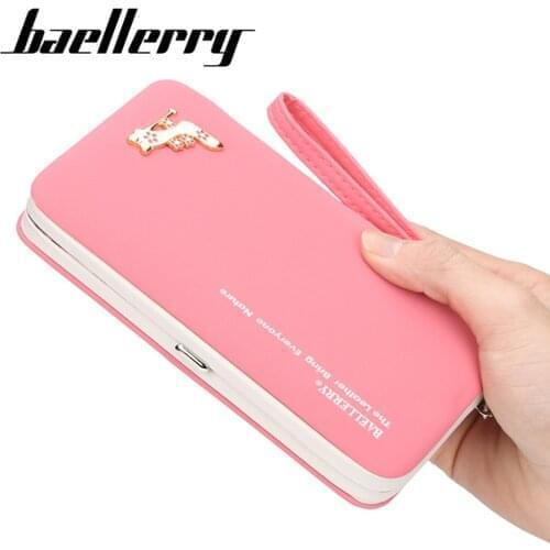 2019 Fashion Purse Womens Wallet Female Famous Quality Card Holders Cellphone Pocket PU Leather Money Bag Clutch Women Wallets