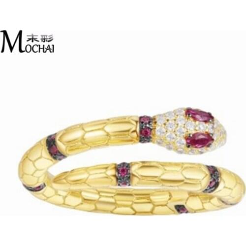 Creative New Snake-Shaped Ring Personality Temperament Gold Color Opening Female Ring ZK50