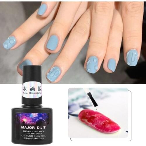 12ml Water Droplets Gel Nail Polish Gel Smudge Bubble Gel Nail DIY Varnish Manicure Decoration Nail Art Accessories 1pc