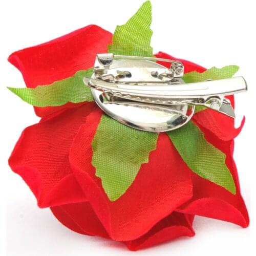 1PC Bohemian Rose Artificial Flower Hairpin Bridal Wedding Party Brooch Women Hair Clips Girls Hair Accessories Hairclips Hot