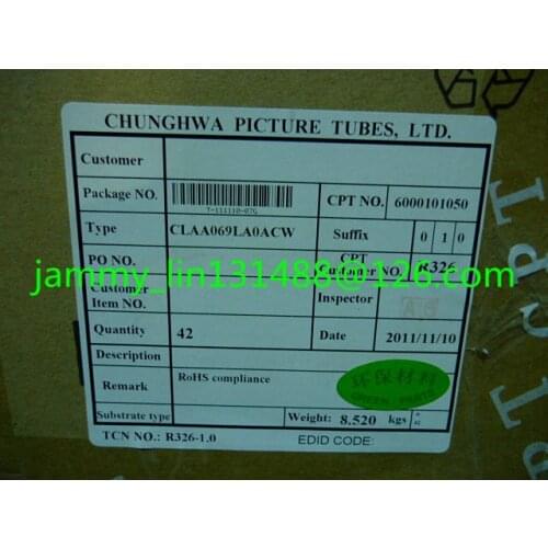 100%Original new 6.9Inch LCD display CLAA069LA0ACW screen for BYD S6 Car DVD GPS navigation Audio LCD moudles LCD display 2pcs