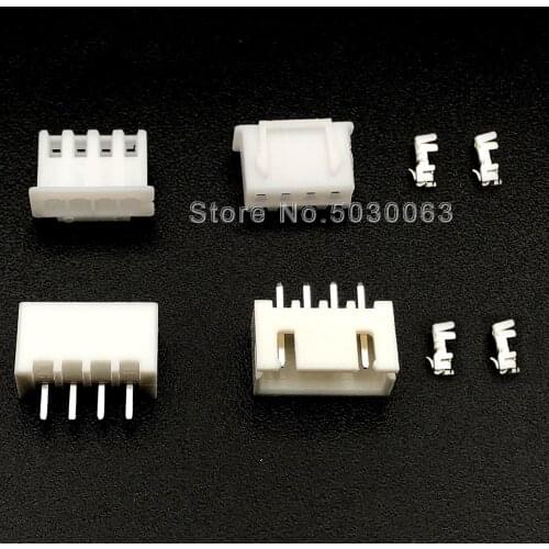 180pcs=30sets XH2.54 4p 4A 2.54mm spacing Terminal Kit / Housing / Pin Header JST Connector Wire Connectors Adaptor XH TJC3