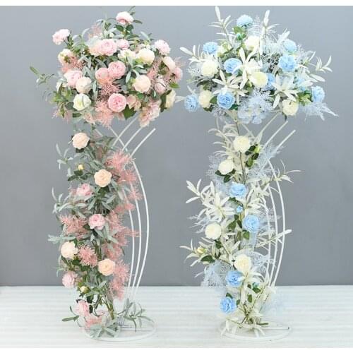 4Pcs/Lot Flower Vases Floor Metal Vase Plant Dried Floral Holder Flower Pot Road Lead for Home/Wedding Corridor Decoration G112
