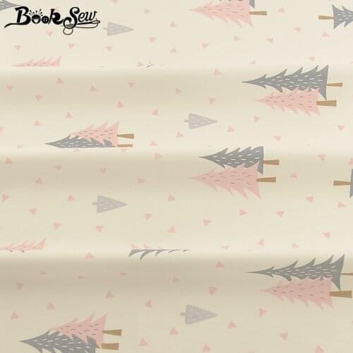 Booksew Cotton Twill Baby Fabric Dye Printed Tree Design Coth DIY Patchwork Sewing Tissue Material Tecido Textile Tissu Coton