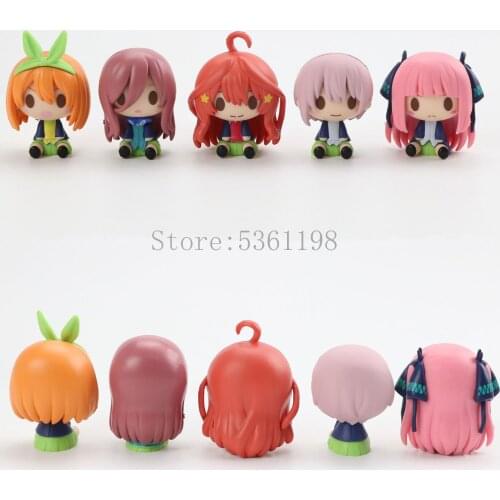 5cm Anime The Quintessential Quintuplets Figure Nakano Miku Action Figure Nakano Ichika Nino Yotsuba Itsuki Figurine Model Toys