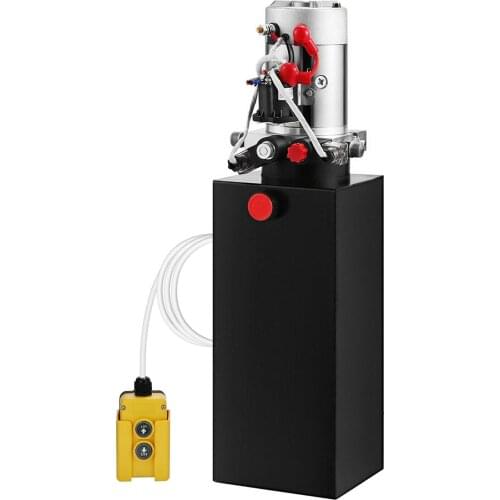Hydraulic Pump Double Acting 10 Quart Reservoir Metal Tank 12V Pack Power Unit