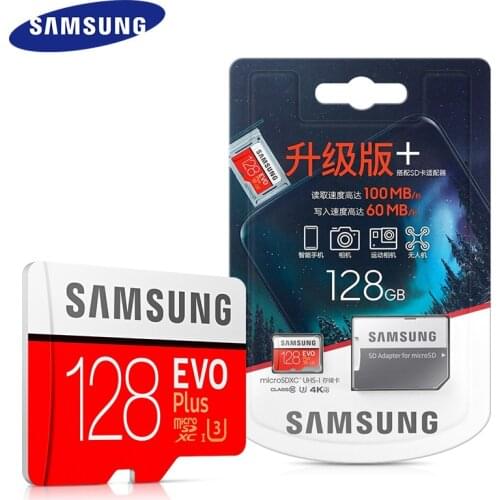 SAMSUNG Memory Card EVO Plus 32GB 64GB U1 Micro SD Card 128GB U3 UHS-I TF C10 4K Flash Memory for Smartphone Tablet with Adapter