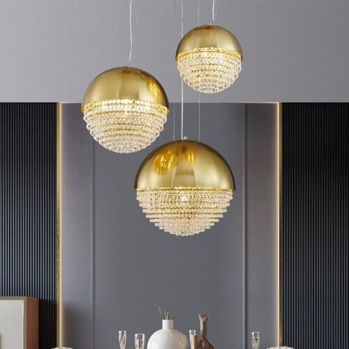 Modern Luxury Crystal Chandelier Lighting Stainless Steel Crystal Chandelier Home Kitchen Island Art Deco Lamps Dining Table