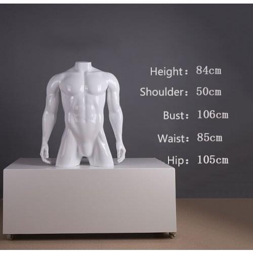 Customized Muscle Men Half Body Mannequin Upper Body Model Factory