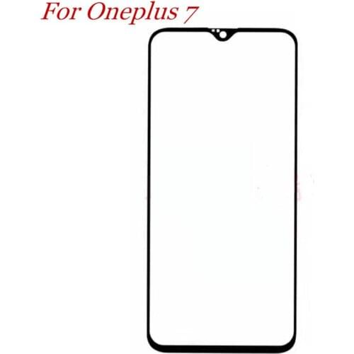 MIXUEWEIQI 10Pcs 6.41inch Original Outer Screen Front Glass Cover LCD Touch Screen Lensor For Oneplus 7 Replacement Parts