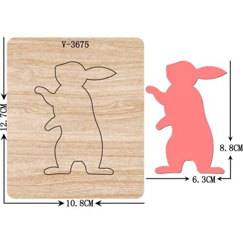 New rabbit wooden dies cutting dies for scrapbooking Multiple sizes V-3675