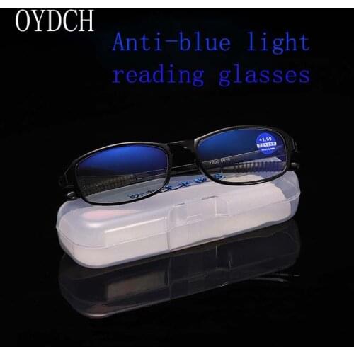 New high-quality reading glasses for men ang women tr90 ultra-light anti-blue radiation reading glasses