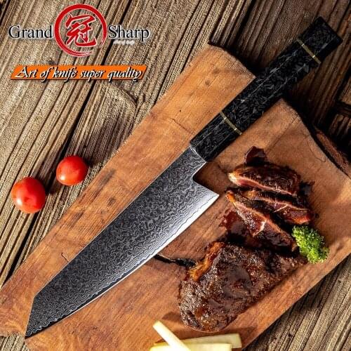 Damascus Kitchen Knives Handmade Chef Knife Japanese Kiritsuke Knife vg10 Japanese Damascus Steel Glow Handle Cooking Tools Pro