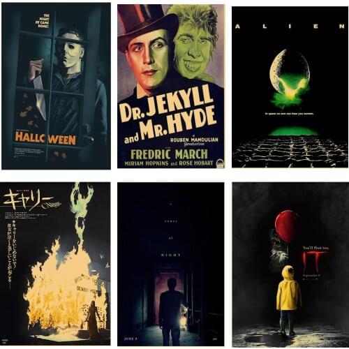 Classic Horror Movie Poster Bar Indoor Bedroom Wall Art Poster Lienzos Cuadros Decorativos Living Room Decoration Wall Art