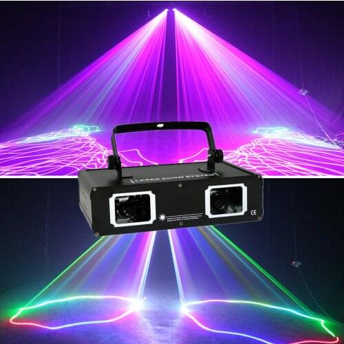 RGB three-in-one laser light DMX laser beam effect is suitable for family gatherings, disco music parties, etc