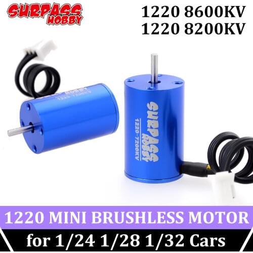 SURPASS HOBBY 1220 Brushless Motor Mini Micro Motors 8200kv 8600kv High Speed Waterproof for 1/24 1/28 1/32 RC MINI-Z Mini-Q Car
