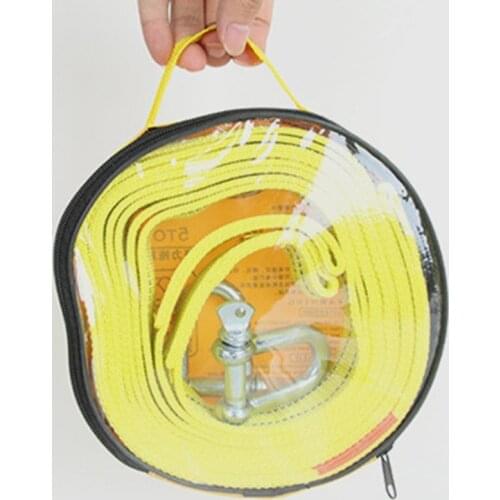 5 Tons 4 M Heavy Duty High Strength Safety Hook Trailer Car Reflective Tow Ropes Cable Emergency Towing Rope Winch Line