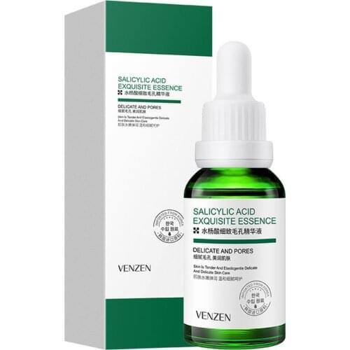 Aloe Salicylic Acid Acne Treatment Serum Oil Control Shrink Pores Face Essence Hyaluronic Acid Moisturizing Brighten Skin Serum