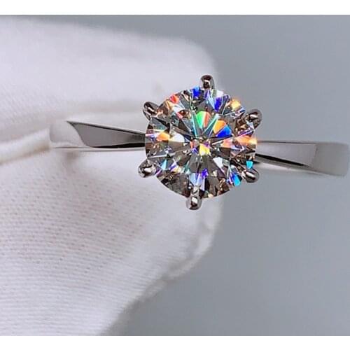 Luxury Wedding Rings Trend Inlay Round 5mm AAA Cubic Zirconia Fine Jewelry For Promise Engagement Women Valentines Day Gifts