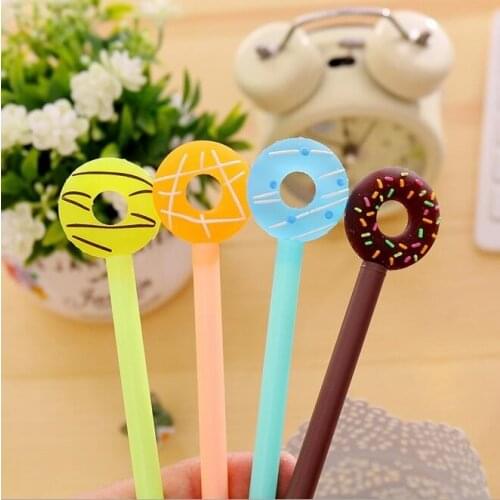 1pcs/lot Kawaii 3D Double-sided Donut Candy Hooded Gel Pen Writing Gifts Korean Stationery