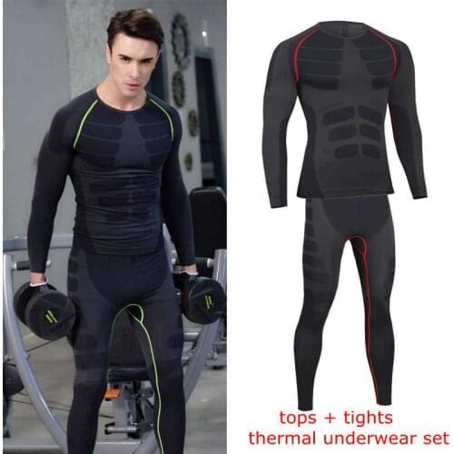 2017 Thermal Underwear Sets for Men Winter Quick Dry Anti-microbial Stretch Mens Thermo Underwear Male Warm Long Johns