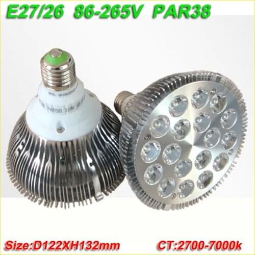 4XWholesale CE RoHS E27 36W Par 38 LED PAR38 Bulb Lamp 85-256V For 18 LEDS Light Warranty 2 Years Drop Shipping