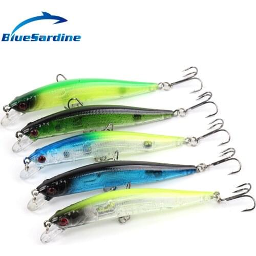BlueSardine 5PCS 11.5CM 8G Minnow Fishing Lures Hard Bait Blue pesca peche isca Artificial Carp Fishing Tackle
