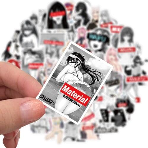 50pcs Anime Hentai Sexy Bunny girl Waifu Decal suitcase Stickers laptop Car Truck Waterproof Car sticke