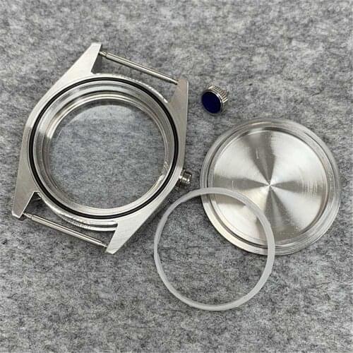 For NH35/NH36 Movement Modification Accessories 41MM Mineral Glass Watch Case 316 Stainless Steel Watch Case