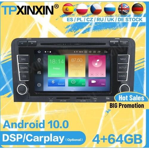Carplay Car Radio 2 Din Control Android For AUDI A3 2003 2004 2005 2006 2007 2008 2009 2010 2011 2012 2013 GPS Player Audio Unit