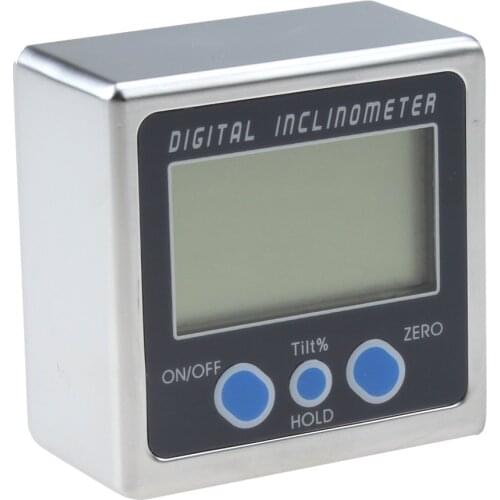 Free Shipping High Accuracy Digital Angle Cube Gauge Electronic Gauge Level Protractor Magnetic Base Measuring Instrument Meter