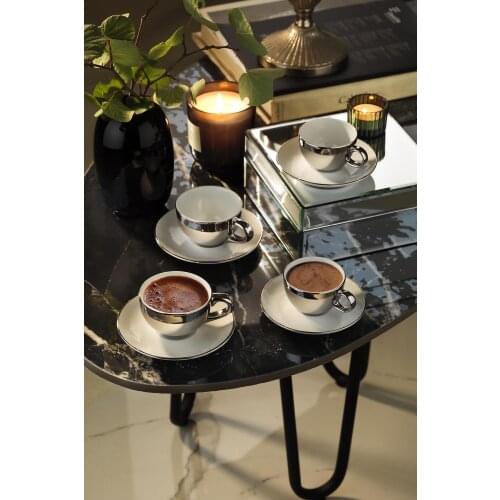 Porcelain Stella Double Coffee Team Platinum Plated Big cup Cappuccino frappuccino Tripple Espresso