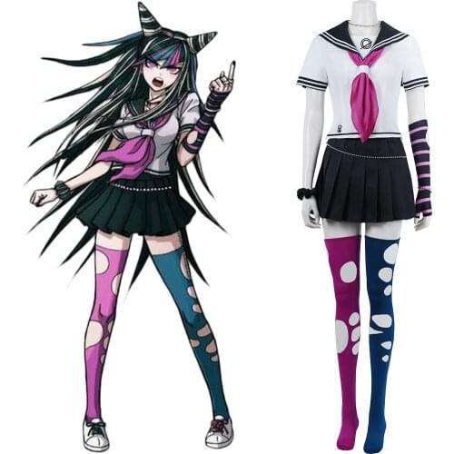 Super Dangan Rondo 2-Yuibu Miota Cosplay Costumes School Uniform Dress Outfits Halloween Carnival Suit