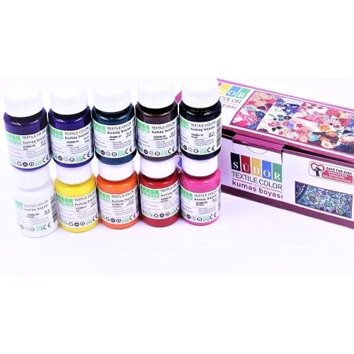 Südor fabric paint 10 colors 25ml 10pcs acrylic paint set clothing nail glass drawing painting waterproof art supplies for kids