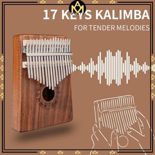 NAOMI 17 Keys Kalimba Thumb Piano Made Of Single Board High-Quality KOA Wood Body Musical Instrument